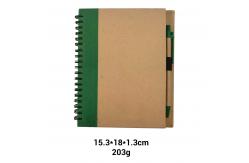 China 70Shts 153g Spiral Coil Notebook , 70gsm Elastic Band Notebook With Paper Pen supplier