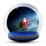 Transparent Inflatable Human Snow Globe Photo Booth With Blower EN71 for sale