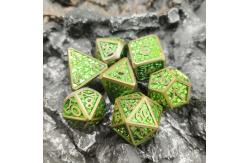 China Polyhedron Dice Card Affirm card Hand Carved Metal Practical Plating Sharp 7 Piece supplier