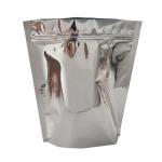 Plastic Silver Aluminum Foil Stand Up Zipper Pouch Bags Packaging Customized Size for sale