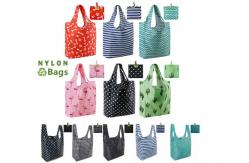 China Eco Ripstop Grocery Carry Bag , Foldable Recycle Reusable Nylon Shopping Bag supplier