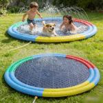 Thickened PVC water spray pad - Colorful dog play water toy - Outdoor water spray game toy pool - Pet water spray pad for sale