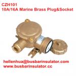 10A/16A marine brass plug&socket CZH101 waterproof socket handware in bulk for sale