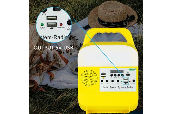 6-8Hours Solar Lights Kits With Double USB For Indoor House