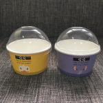 Clear and FDA Approved Ice Cream Paper Cup With Lid for sale