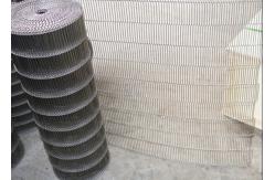 China Food Processing Oven Ss304 Flat Flex Conveyor Belt 4mm Pitch supplier