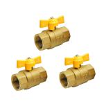 All Standard Size Customized Yellow Gas Pipe Gas Valve With Butterfly Handle Color Options for sale