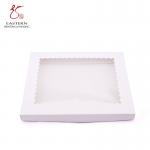 Printed Lid And Bottom Cardboard Boxes With Window Custom Logo for sale
