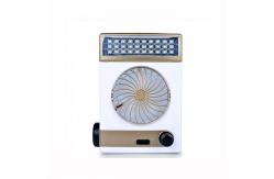 China Rechargeable Mini Solar Powered Outdoor Fan 4 In 1 Multi Function supplier
