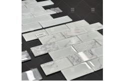 China Contemporary Style Rectangular Glass Mosaic Tile For Bathroom AAAA supplier