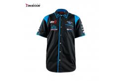 China Wicking Breathable Embroidery Artwork Polyester Elastane Shirts for Active Lifestyles supplier