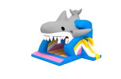 China Kids Play Fun Shark Themed Inflatable Bouncy Castle Fun Combo supplier