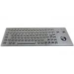 Industrial Stainless Steel Panel Mount Keyboard IP65 With Optical Mouse Trackball for sale