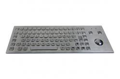 China Industrial Stainless Steel Panel Mount Keyboard IP65 With Optical Mouse Trackball supplier