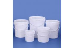 China 18L Recycled Large Plastic Pails White Bucket With Screw Cover Lid supplier
