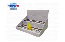 China Cardboard Retail Shipper Display 1 Tier With Round Hole Divider supplier