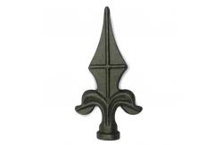 China Rail Head Cast Iron Fence Spears Wrought Iron Spear Point Sandblast Surface supplier