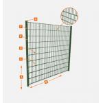 200X50mm Welded Mesh Fencing 6/5/6 8/6/8 Double Wire Mesh Fence for sale