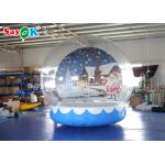 Durable Inflatable Holiday Decorations , 3m Inflatable Snow Globe Transparent Bubble Tent With Printed Background for sale
