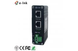 China E-Link Gigabit Power Over Ethernet Injector 12~48VDC Power Input DIN Rail / Wall Mount supplier