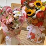 Flower wrapping paper, summer flower language kraft paper