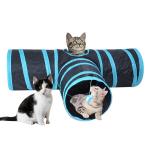 Portable Collapsible 3 Way Cat Tunnel With Pom Ball for sale
