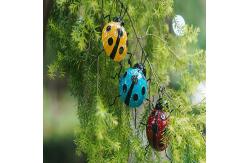China Ladybug Metal Yard Ornaments Decor Waterproof And Recyclable supplier