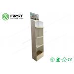 4 Shelves POP Cardboard Floor Display With CMYK Printing For Advertising for sale