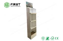 China 4 Shelves POP Cardboard Floor Display With CMYK Printing For Advertising supplier