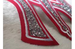 China Iron On Backing Stone Custom Embroidered Patches With Handmade supplier