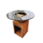 Customized Steel BBQ Grill With Removable Ash Catcher And Rusted for sale