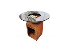 China Customized Steel BBQ Grill With Removable Ash Catcher And Rusted supplier