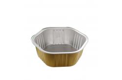 China Rectangular Takeout Pans Disposable Aluminum Foil Food Box Container Tray for Turkey supplier