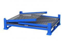 China Collapsible Stacking Stillage Pallet Cage Wire Mesh With Rugged Base supplier