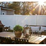 White Vinyl Fence For Backyard And Garden Privacy Needs for sale