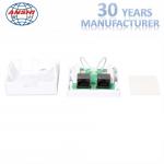 CAT6 / CAT5e Surface Mount Box 2 Port For RJ45 Module Telecommunication