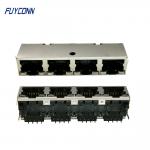 1x4 Ports 4*8P 32 Pin Female Socket PCB RJ45 Modular Jack Connector for sale