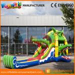 Combo Crocodile Bounce House Jumpers Inflatable Bouncy Slide For Kids / Adults for sale