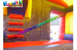 China 0.55mm PVC Tarpaulin Inflatable Bouncer Slide Beautiful Printing Bouncer Combo supplier