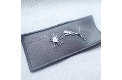 China Screen Printing Silicone 3D Logo 5cm Printed Fabric Labels supplier