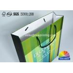 Black PP Rope Handle Branded Printed Paper Bags CMYK Colors Printing for sale