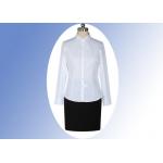 Twill Woven Fabric Office Work Uniforms Plain Dyed Free Ironing With Fashion Lapel for sale