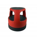 Round, 2-Step, 15, Step and Lock Wheels, 300 lb Capacity, Red for sale