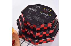 China Custom Different Shape Biodegradable Kraft Pizza Boxes Eco-Friendly Fast Food Packaging supplier