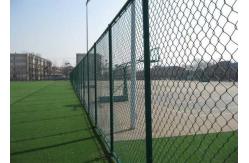 China Plastic Coating Flat Surface Metal Chain Link Fence supplier