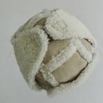 Sheepskin Winter Real Fur Hats , Breathable Adults Sheep Wool Hat Plain Pattern