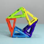 Colorful Geometric Magnetic Tiles Freestyle Pentaram Shapes Building Blocks Set for sale