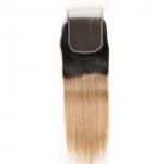 1b 27 Straight Virgin 4x4 Lace Closure Hair Pieces For Women'S Thinning Hair for sale
