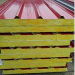 Waterproof Fireproof Glass Wool Roof Sandwich Panel For Insulated Building for sale