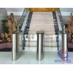 Fitness Club Barcode Check In Speed Gate Turnstile , Office Swing Turnstile for sale